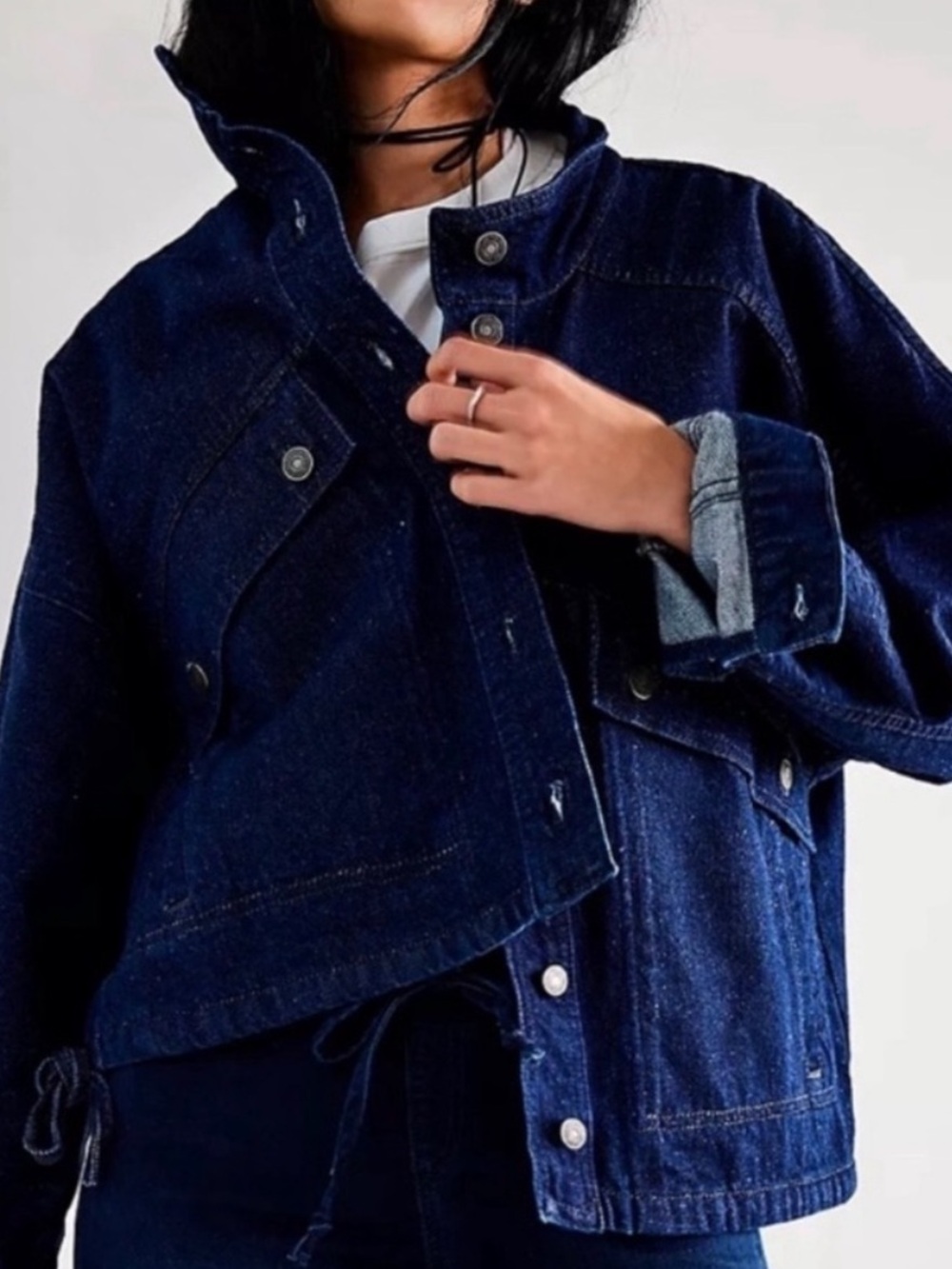 NWT Free People We the Free Casey Denim Jacket Size X-Large - Picture 4 of 8